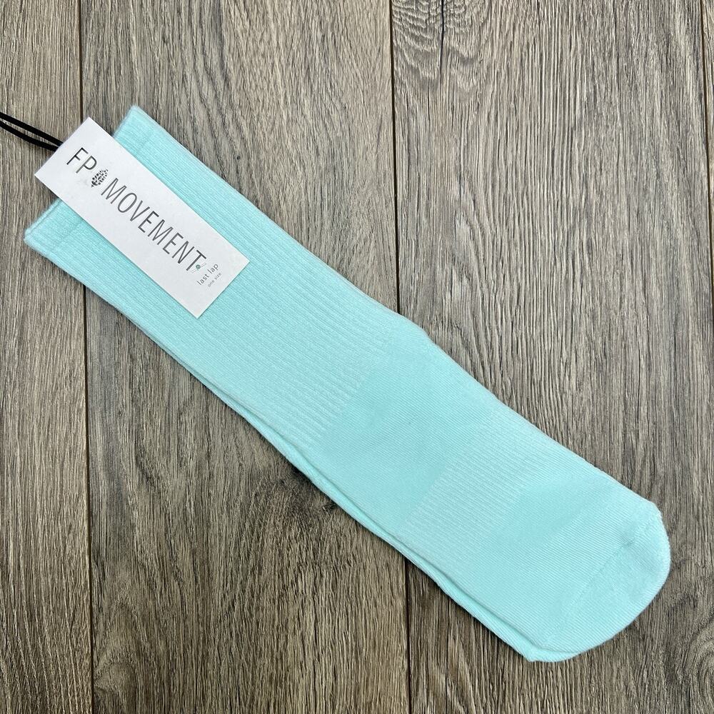 Free People Movement Last Lap Tube Socks White Pistachio One Size